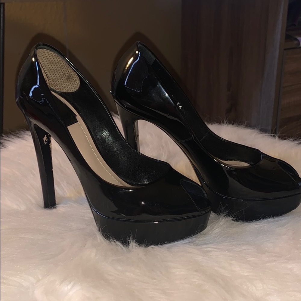 Christian Dior Peep Toe Patent Leather Heels